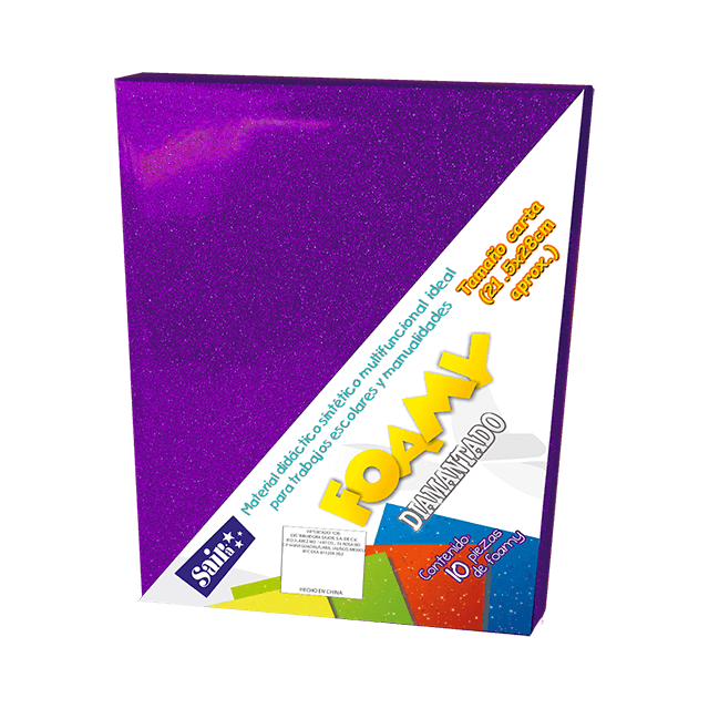 FOAMY DIAMANTADO T/CARTA 29 MORADO INTENSO PQT C/10