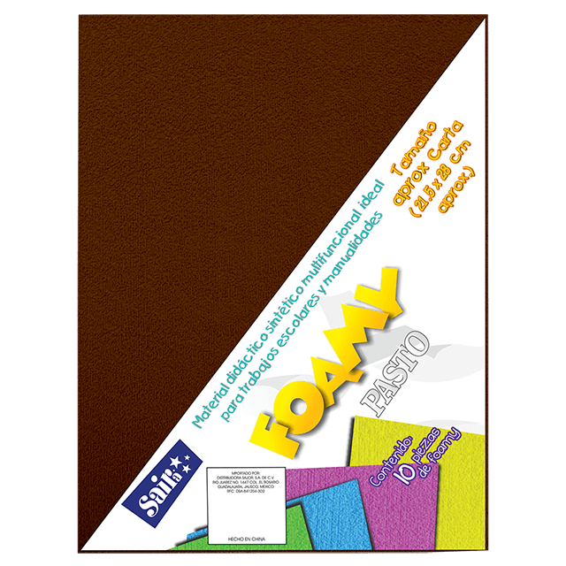 FOAMY PLUSH PASTO 12 CAFE T/CARTA PQT C/10