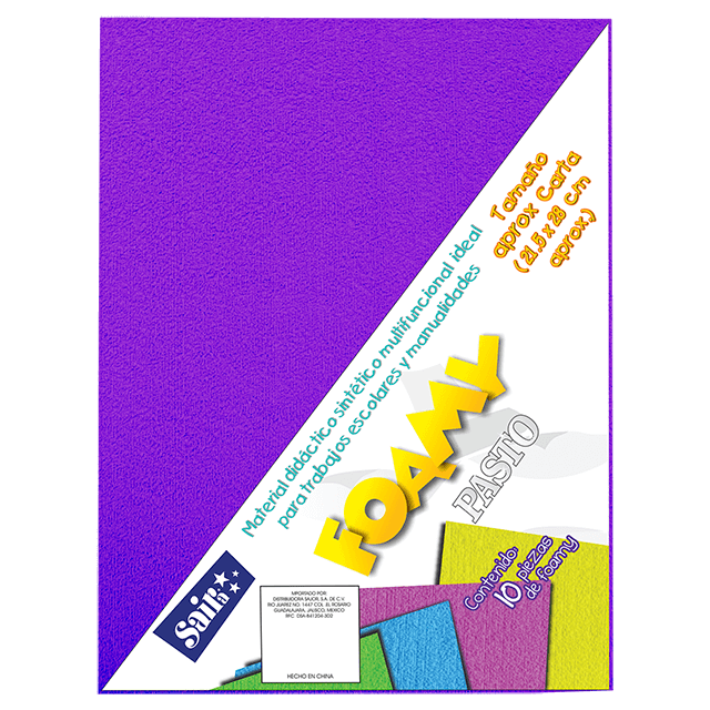 FOAMY PLUSH PASTO 13 MORADO T/CARTA PQT C/10