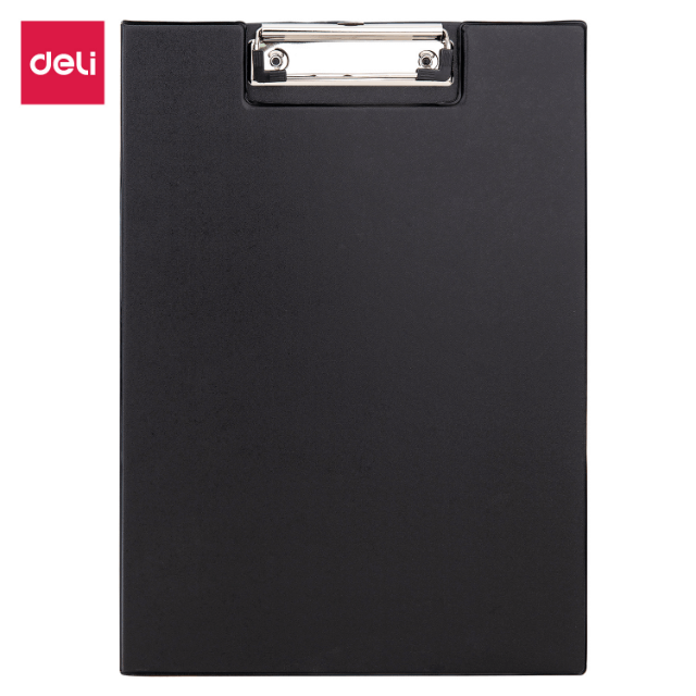 Deli 38154B Tabla portapapeles negro caja c/24 pzas