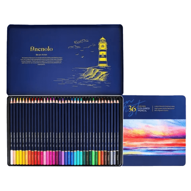 Deli C122-36 Lápices de colores hexagonales estuche c/36 pzas