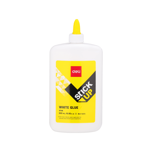Deli A74813 Pegamento blanco 500ml caja c/24 pzas