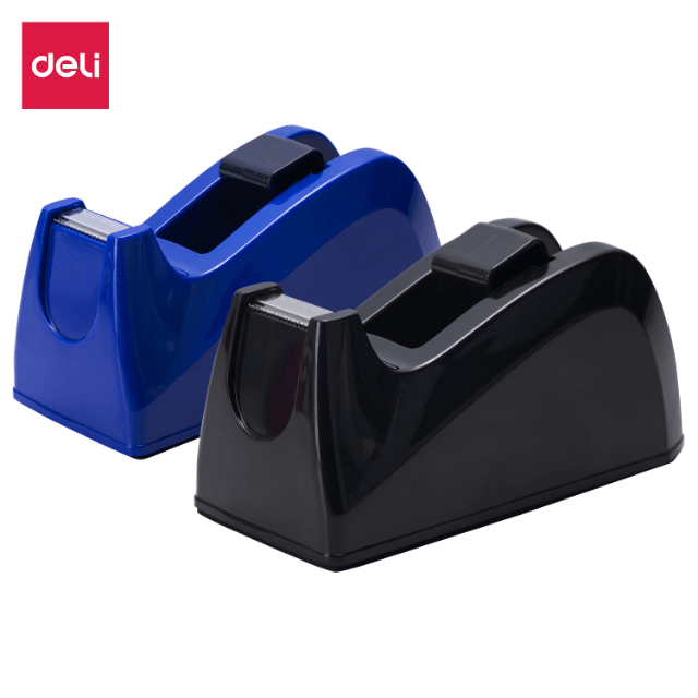 Deli 814 Despachador de cinta azul/negro 120x57x60mm caja c/48 pzas