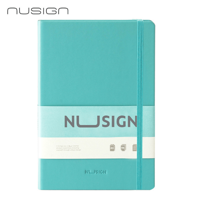 Deli NS281-BL Libreta de piel azul 96 hojas 210x140mm caja c/12 pzas