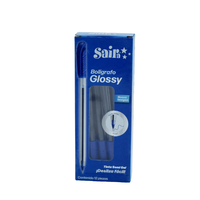 PLUMA TINTA AZUL SEMI GEL PUNTO 0.7 C/12 PZAS.
