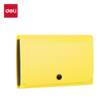 Deli 5561 Carpeta expandible amarillo con 13 separadores 17.8×10.5×3cm caja c/24 pzs