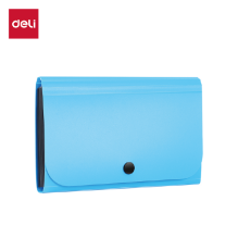 Deli 5561 Carpeta expandible azul con 13 separadores 17.8×10.5×3cm caja c/24 pzs