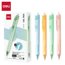 Deli G337-BK Bolígrafo retráctil de gel negro 0.5mm caja c/12 pzas