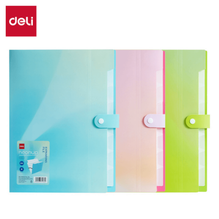 Deli F623 Carpeta expandibles colores degradados azul/rosa/verde A4 con 8 separadores caja c/36 pzas