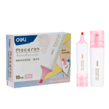 Deli S621S Marcatexto pastel rosa caja c/10 pzas