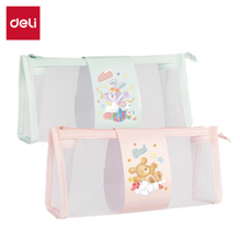 Deli H1000 Lapicera azul/rosa con malla caja c/12 pzas