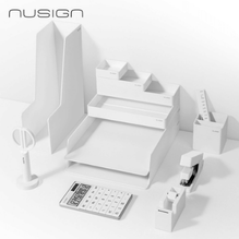 Deli NS003 Set organizador de oficina blanco caja c/13 pzas