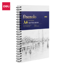 Deli C275 Cuaderno para dibujo espiral lateral 60 hojas 160 gr A4 pza